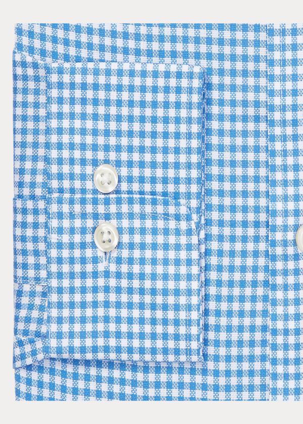 Camisa Polo Ralph Lauren Hombre Azules / Blancos - Custom Fit Gingham Dobby - LMKUJ1840